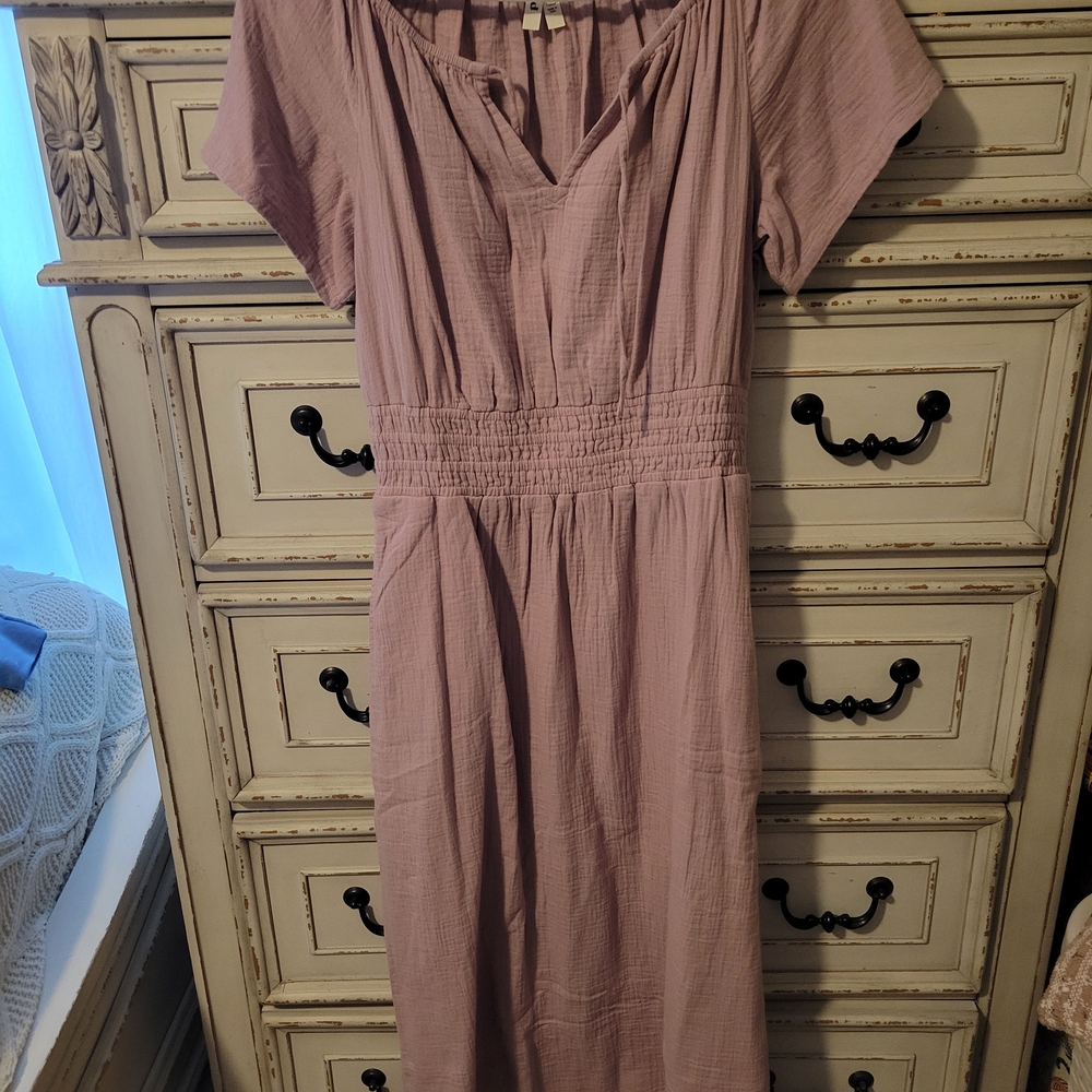 Pact Coastal Dress In Lavender Haze Sz Small